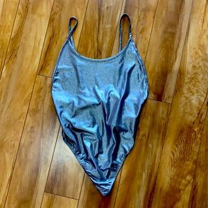 Silver sparkle onesie